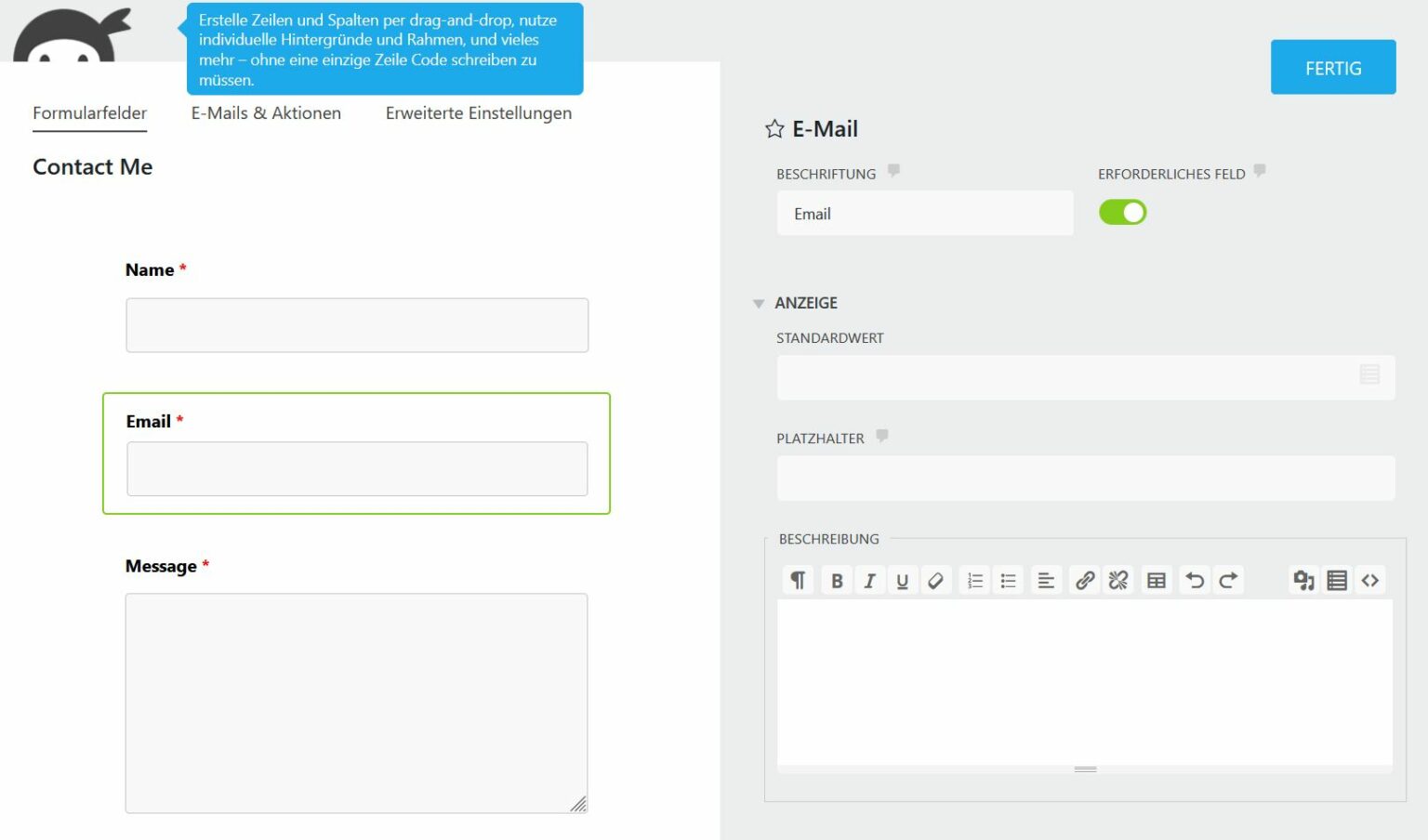 WordPress Kontaktformular erstellen webricks