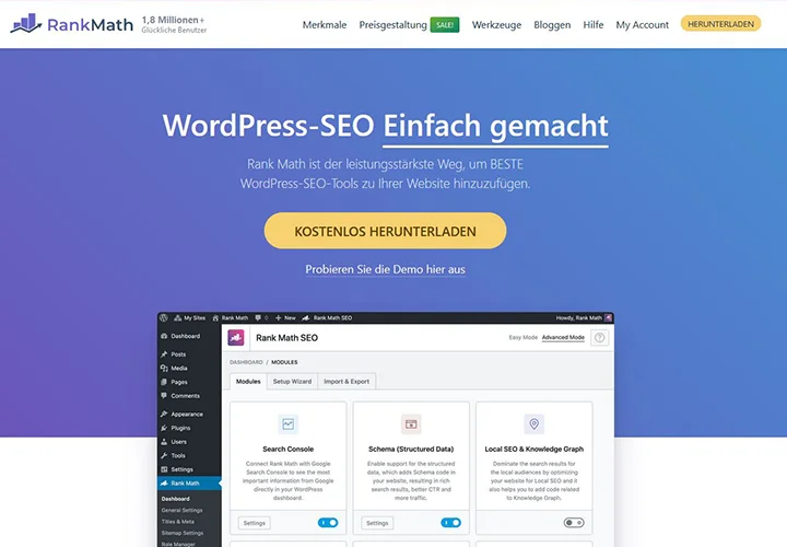 WordPress-Plugins zur Suchmaschinenoptimierung: RankMath